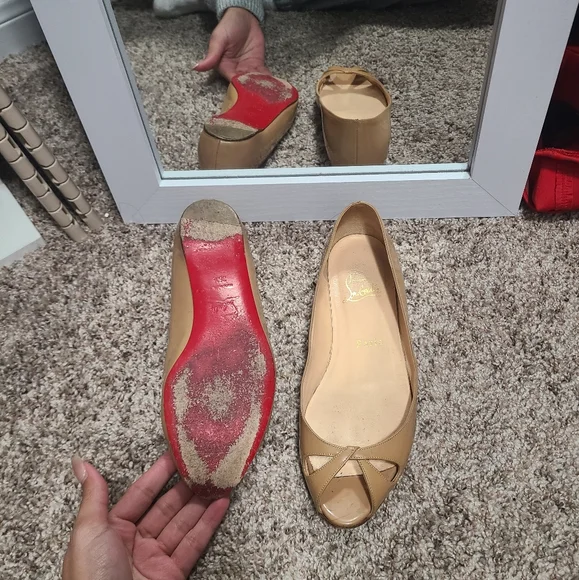 Louboutin peep toe flats - Picture 4 of 4